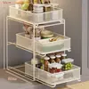 Estante de almacenamiento extraíble para gabinete de cocina, estante de capas, varios, cesta extraíble de almacenamiento para gabinete debajo del fregadero de doble capa
