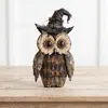 Adornos de madera de personajes de Halloween, patrones impresos en 2D combinados con decoraciones de bandeja rústicas de otoño de varias capas