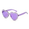 Novedad Hermosas Gafas de Sol Incrustadas de Diamantes Moda Amor Gafas de Moda para Mujer Estudio Fotográfico de Boda Gafas Decorativas Fotográficas Callejeras