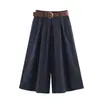 Estilo Europeo Transfronterizo Z 2026 Nueva Moda Temperamento Amazon Ropa de Mujer al por Mayor con Cinturón Pantalones de Pierna Ancha 7807318