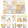 15 miçangas de vidro, miçangas tubulares, kit de material para joias para pulseiras, colares e acessórios feitos à mão DIY, miçangas soltas