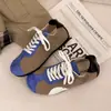 Tênis de cano baixo color block outono retrô cadarço casual tênis de treino alemão board novo estilo Argan 2026 moderno feminino salto oculto elevador