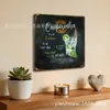 Pinturas decorativas de hojalata personalizadas transfronterizas con temática de bebidas, forma cuadrada, 20/30 cm