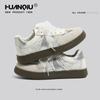 Zapatos Blancos Versátiles Estilo Coreano Leche Universal para Mujer Verano 2025 Nuevo Estilo Campus Transpirables y a Cuadros Zapatos de Entrenamiento Alemanes