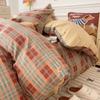 Juego de cama de algodón con dibujos animados de cuatro piezas, edredón individual para dormitorio infantil de algodón, juego de cama de 2025, juego de sábanas de tres piezas