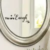 Estilo ins pegatinas de vidrio inglés autoadhesivas para espejo de baño decoración pegatinas decorativas BR0722C