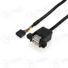 Placa-mãe 9p para duplo USB2.0 fêmea cabo conjugado com orelhas pode ser fixo DuPont 2,54 para usb duplo
