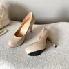 Zapatos de tacón alto de plataforma impermeables, zapatos de mujer de moda, nuevos zapatos de punta redonda versión coreana otoño 2026, zapatos negros de charol para el trabajo