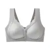 Sujetador de seda helada sin costuras con cierre frontal para madres, para mujer, con soporte push-up, anti-flacidez, elevación ajustable y hermoso diseño de espalda