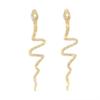 Pendientes de serpiente de plata S925 con diseño de celebridad coreana de internet, elegantes y largos, combinables, B567