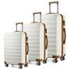 Maleta ABS personalizada de fábrica, equipaje con ruedas universales de tres piezas de gran capacidad, maleta trolley con contraseña