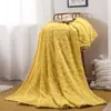 Cobertor de lã coral em relevo tridimensional de camada única de cor sólida, cobertor moderno e simples para primavera e verão, cobertor para dormir