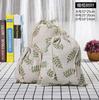 Bolsa con cordón de algodón y lino estampada con liquidación de fábrica, bolsa para guardar ropa interior, artículos diversos, bolsa de regalo para viajes