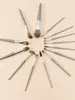 Conjunto de 13 Pincéis de Maquiagem Quatro Estações Verde, Pó Leite com Chá, Pó Café, Fornecimento Direto do Fabricante, Pincéis de Maquiagem Acessíveis para Iniciantes e Novatos, Pó Solto