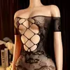 Temu Popular Lingerie Sexy Body Meia-Calça Aberto no Gancho Body de Rede Transparente Roupa Sexy de Rede Etiqueta Amazon Shein Dropshipping