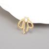 Pingente único faça você mesmo em ouro 14K, acessórios com zircônia, laço de flor de pêssego, frasco de perfume, pingente de amor feito à mão, acessórios para brincos