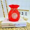 Jarrón Rojo de Año Nuevo Lujo Ligero Adorno de Arreglo Floral Jarrón Rojo Festivo de Boda Decoración de Escritorio para Sala de Estar Jarrón