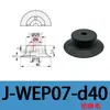 Taozhuo Ventosa de Vacío J-Wep06-D10 J-Wep07-D30 Goma Negra Antiestática Boquilla de Ventosa de Vacío