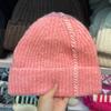 Sombrero de lana de moda estilo coreano con costuras a juego de colores para mujer, otoño e invierno, grueso, con forro polar, cálido, protector de orejas, que estiliza el rostro, pequeño, tejido, para el frío