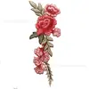 Estoque Disponível Bordado Colorido Solúvel em Água Par de Flores e Espigas de Trigo Estilo Étnico Bordado Recortado Aplique Bordado Aplique para Roupa de Banho