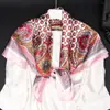 Pañuelo cuadrado de satén de 90 cm, bufanda cuadrada de seda con estampado paisley de estilo nuevo para mujer, bufanda decorativa de moda para el cuello y pañuelo para la cabeza