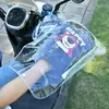 Guantes Térmicos de PVC para Vehículos Eléctricos, Guantes Impermeables y a Prueba de Viento con Forro Polar para Vehículos Eléctricos, Cubierta Gruesa para Manillar de Bicicleta de Invierno
