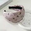 Faixa de Cabeça Larga de Lã Retrô Outono e Inverno para Mulheres, Luxo Acessível de Alta Qualidade, Cor Lisa, Faixa de Cabeça Versátil de Topo Alto, Acessórios de Cabelo para Lavar o Rosto para Mulheres