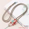 Cordón para colgante de cinabrio con collar ruyi de ocho trenzas doradas con cuerda al por mayor DIY cuerda de bolsa de la suerte de alta calidad para hombres y mujeres