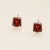 Pendientes geométricos cuadrados de plata de ley s925, pendientes de perlas de agua dulce, pendientes de ágata de piedra natural, pendientes de cristal natural