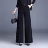 Pantalones rectos de pierna ancha, modernos y sencillos para mujer, nuevo modelo otoño 2026, pantalones largos de cintura alta que estilizan, con una caída suelta y casual