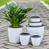 Vaso de Flor Automático Absorvente Preguiçoso Resina Grande Criativo Vaso Verde Plástico Hidropônico Vaso de Flor Suculenta