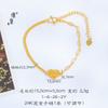 Tienda de oro Jin Yan con anillo, pulsera, pendientes y colgantes de seda de oro real chapados en oro brillante de 24 quilates para mujer.