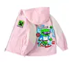 Chaqueta Cortavientos con Forro de Felpa My World Steve para Niños, Abrigo Grueso Cortavientos Cálido Color Block Otoño/Invierno para Niños Mayores