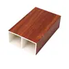 Techo de tubo cuadrado de madera ecológica, columnas de tubo cuadrado de PVC, vigas falsas divisorias, entrada de tubo cuadrado de madera en forma de U, venta directa del fabricante