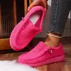 2025 Nuevos Zapatos Planos Casuales de Gran Tamaño Transfronterizos de Comercio Exterior para Mujer Amazon Temu Dropshipping Zapatos de Algodón de Invierno para Mujer