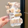 Cor de café Maillard outono e inverno pelúcia infantil pequeno grampo de cabelo lateral grampo lateral acessório de cabelo para cabelo quebrado de menina grampo bb grampo de cabelo