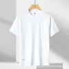 Camiseta Deportiva Casual de Verano, Cuello Redondo, Manga Corta, Seda Helada, Transpirable, Fresca, Simple, Holgada, Delgada, Venta al por Mayor