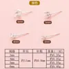 Base de Arete de Plata de Ley S925 de Seis Garras Hecho a Mano para Joyería DIY Accesorios de Plata Se Puede Incrustar con Zirconia Base de Arete de Corona