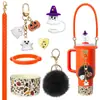 Funda de Silicona para Vaso Stanley Exclusiva Transfronteriza Evento de Halloween Cuerda Portátil para Taza Colgante de Fantasma Conjunto Combinado