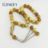 12*12mm Rosario Pulsera Árabe con 33 Cuentas Cadena Pulsera de Rosario Turco Cuentas de Alabanza