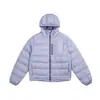 Preenchido com 90% de Penugem de Pato Branco, Estilo Básico com Capuz, Jaqueta Puffer com Capuz Color-Blocking Sem Enchimento de Penugem, Absorção de Calor e Bloqueio de Temperatura 9901