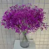 Flor Artificial de Gypsophila de Color en Spray Único Plástico Inmortal Gypsophila Gypsophila de Color Gypsophila Decoración para el Hogar Interior Boda