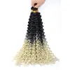 Peluca Waterdeep Degradado 100g 14 Pulgadas Cabello Rizado Ola de Agua Fibra Sintética Crochet para Cabello Artesanía Tejida a Mano Cabello Rizado