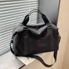 Bolsa de viaje de gran capacidad con separación de seco y húmedo, bolsa de almacenamiento para equipaje para salidas, bolsa deportiva de color block para yoga, natación, baile, fitness