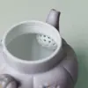 Ino Kiyosong Ritmo Morado Flor Blanca Pintada a Mano Cerámica Tetera Pequeña Set de Té Kung Fu de Alta Gama Olla para Preparar Té para Uso en Casa de Mujeres Tetera Individual