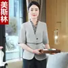 Ropa de Trabajo de Marketing, Traje de Manga Corta para Mujer de Limpieza, Propiedad de Hotel, Departamento de Ventas de B&B, Traje de Verano para Mujer