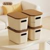 Caja de Almacenamiento Estilo Crema Caja de Almacenamiento Miscelánea Organizar Cesta de Almacenamiento de Plástico Dormitorio Ropa Interior Calcetines Caja de Almacenamiento Hogar