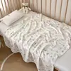 Manta de Fibra de Bambu com Estampa de Desenho para Bebê, Jardim de Infância, Sensação Fresca, Manta Ultra-fina de Verão para Ar Condicionado de Bebê, Cobertor de Gaze para Carrinho de Bebê