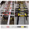 Aleación de Aluminio dos barandillas al por mayor Huazhi Unicom poste de puerta de valla poste de barrera de barandilla de estacionamiento negro y amarillo