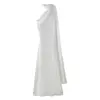 Estilo europeo y americano transfronterizo AliExpress comercio exterior para mujer ZR en stock nuevo satén de seda textura cinta cuello falda larga